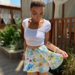 spódnica mini letnia kwiaty