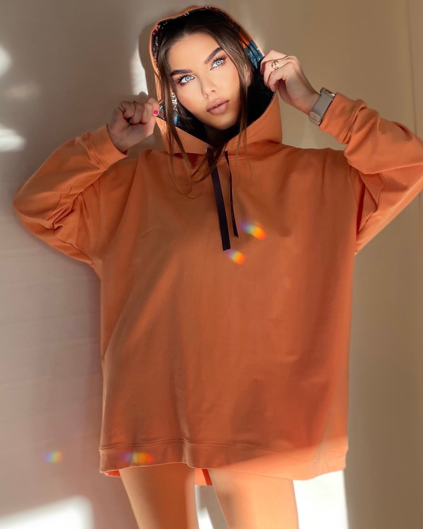 ice peach sport set decorative hood