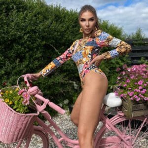 patchwork medusa bodysuit