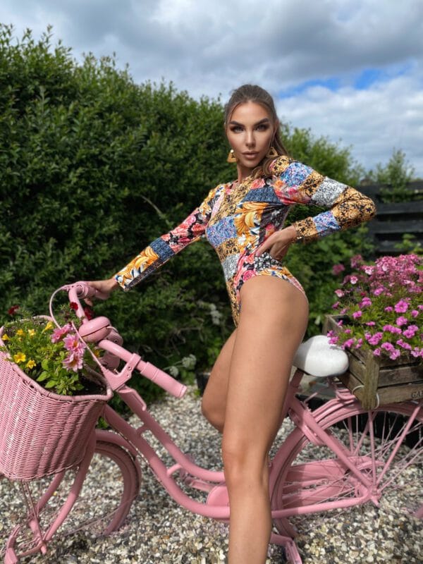 patchwork medusa bodysuit