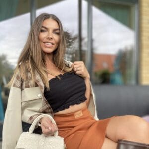 Skirt ribbed cinnamon/brown