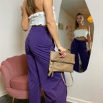 Stylizacja świąteczna – spodnie Lawenda i biała koszula