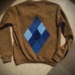 Eco vintage set – sweatshirt back with denim diamond
