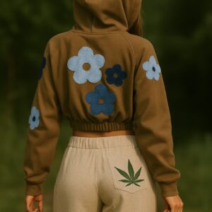 Komplet Bloom z aplikacją z denimu | Sensual Woman