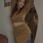 Komplet z organicznej bawełny z aplikacją kwiatów z denimu – Sensual Woman