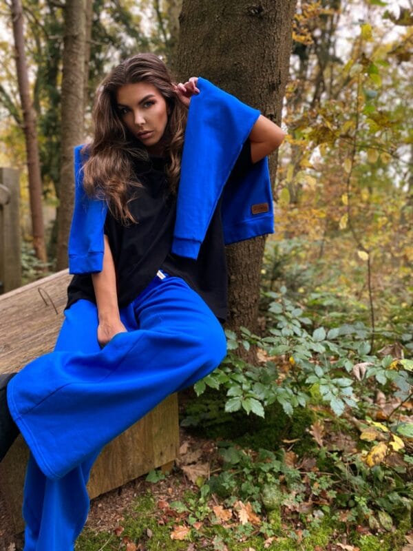 Cotton tracksuit set – cobalt serenity - obrazek 2