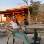 legginsy oliwkowe prążkowane