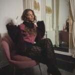 Bluzka prążkowana Creamy Burgundy Sensual Woman kawa w show room